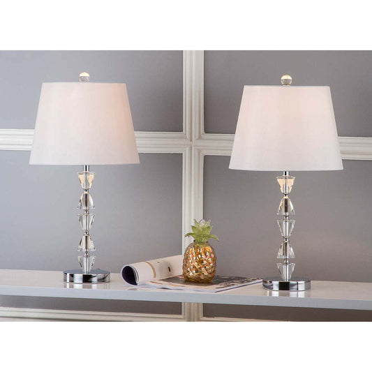Deco 24.5 Inch H Prisms Crystal Lamp (Set of 2) | Safavieh - LIT4129