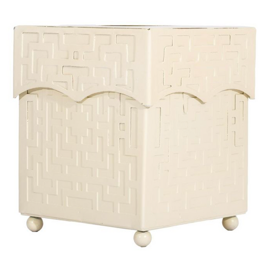 Cream Fretwork Tissue Holder