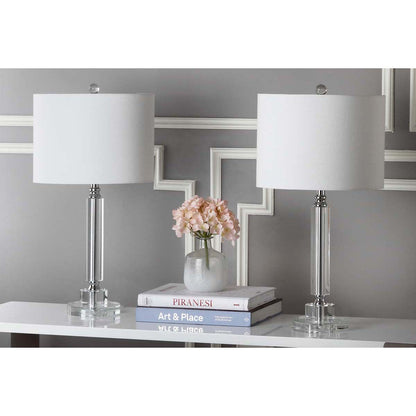 Deco 24.5 Inch H Column Crystal Lamp (Set of 2) | Safavieh - LIT4117