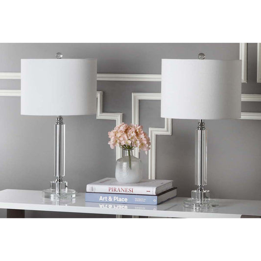 Deco 24.5 Inch H Column Crystal Lamp (Set of 2) | Safavieh - LIT4117