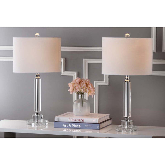 Deco 24.5 Inch H Column Crystal Lamp (Set of 2) | Safavieh - LIT4117