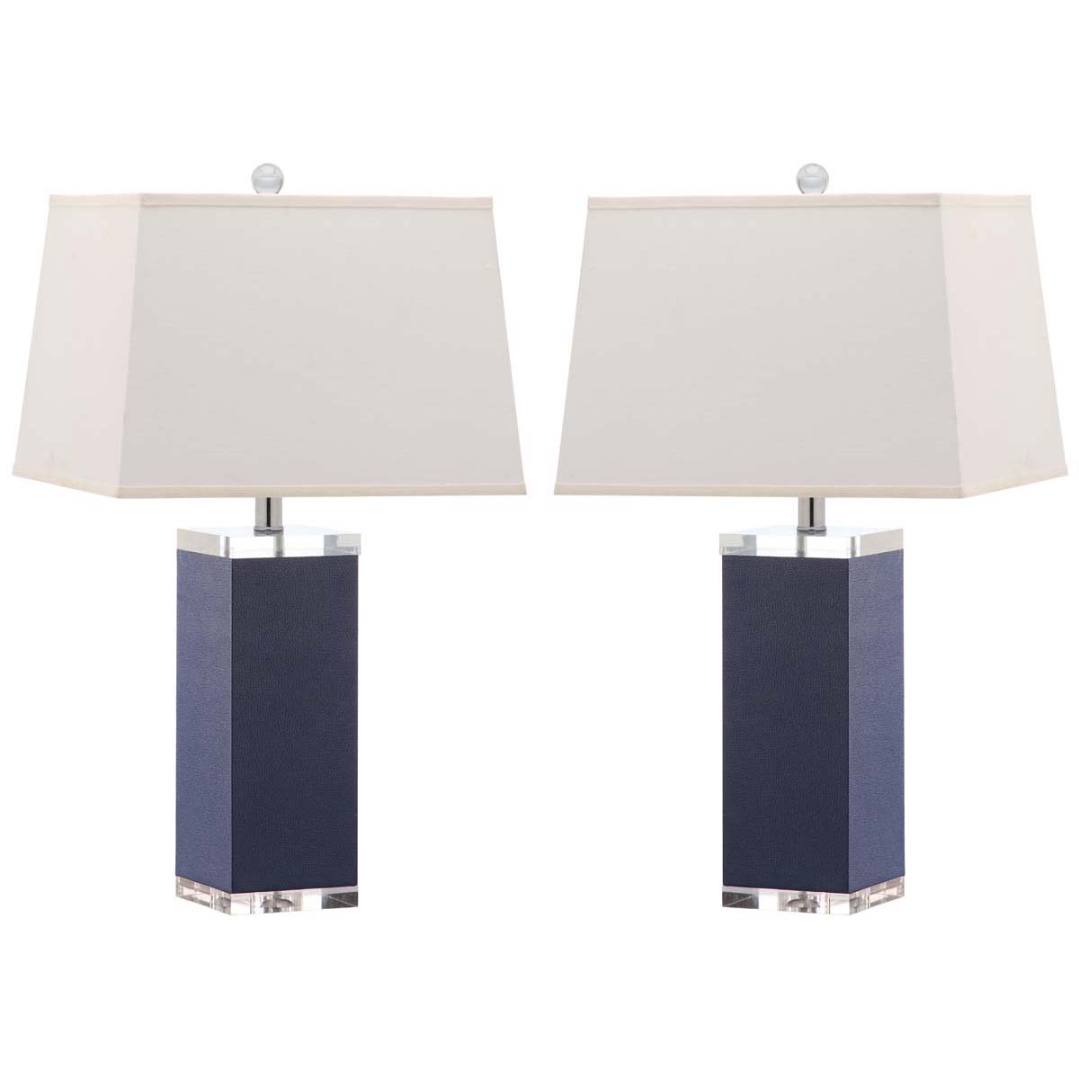 Deco 27 Inch H Leather Table Lamp (Set of 2) | Safavieh - LIT4143