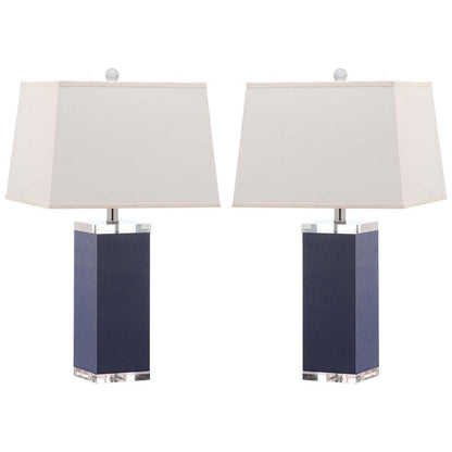 Deco 27 Inch H Leather Table Lamp (Set of 2) | Safavieh - LIT4143