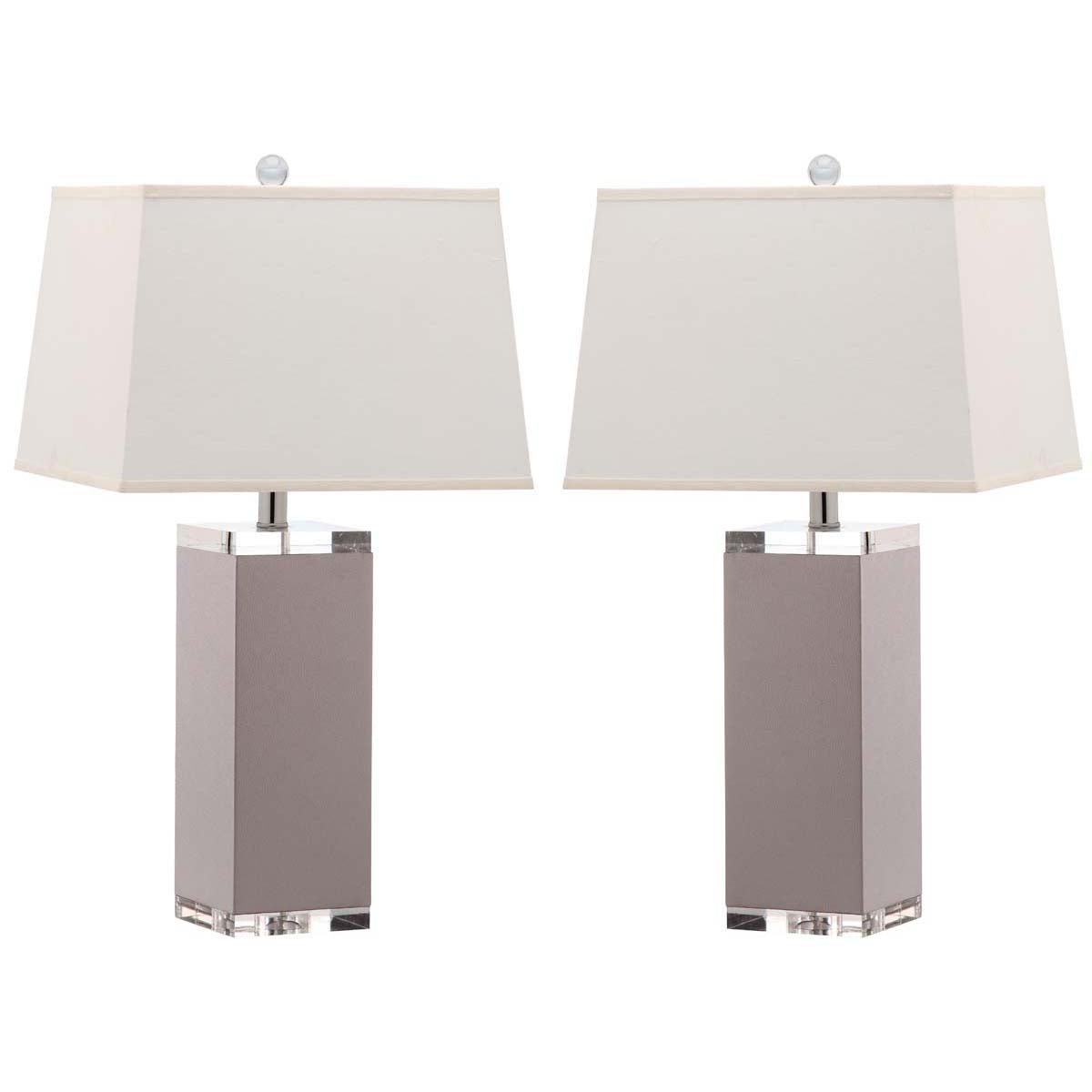 Deco 27 Inch H Leather Table Lamp (Set of 2) | Safavieh - LIT4143