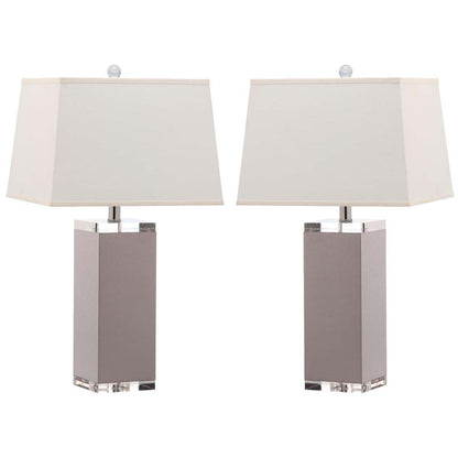 Deco 27 Inch H Leather Table Lamp (Set of 2) | Safavieh - LIT4143